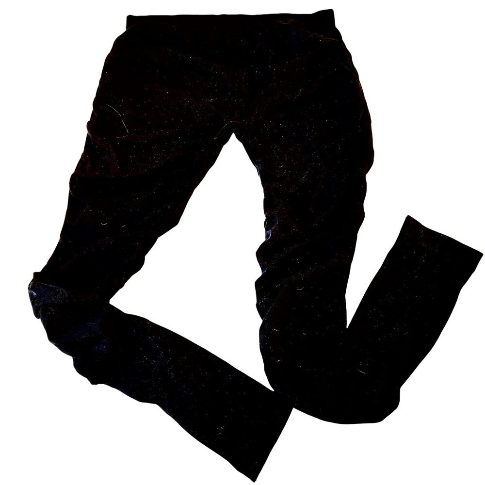 Vintage Y2K Last Exit Seamless Black Leggings RUCHED Womens size 18 - 24